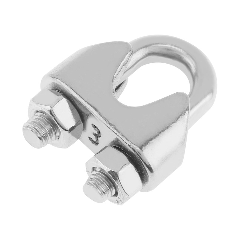 60 Pcs Cable Clamp 1/8" Wire Rope Accessory Set M3