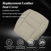 SecosAutoparts Front Driver Side Bottom Non-Perforated Leather Replacement Seat Cover