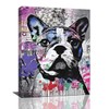 Funny French Bulldog Canvas Wall Art Banksy Graffiti Dog Pictures