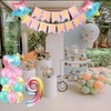 RKMYTR Rainbow Number Balloons,9th Iridescent Party Decorations for Birthday,Confetti and