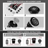 FILN 2-Pack 19mm White LED Latching Push Button Switch, 12V-24V