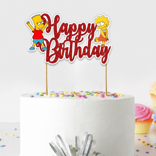 Seyal® Brt Simpson - Decoración para tarta de feliz cumpleaños