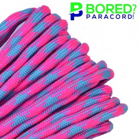 Bored? Paracord! Cotton Candy - 50 FT - 550 Paracord Rope 7 strand Parachute Cord