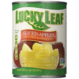 Lucky Leaf Sliced Apples for Pies and Desserts 20oz Can (Pack of 4)