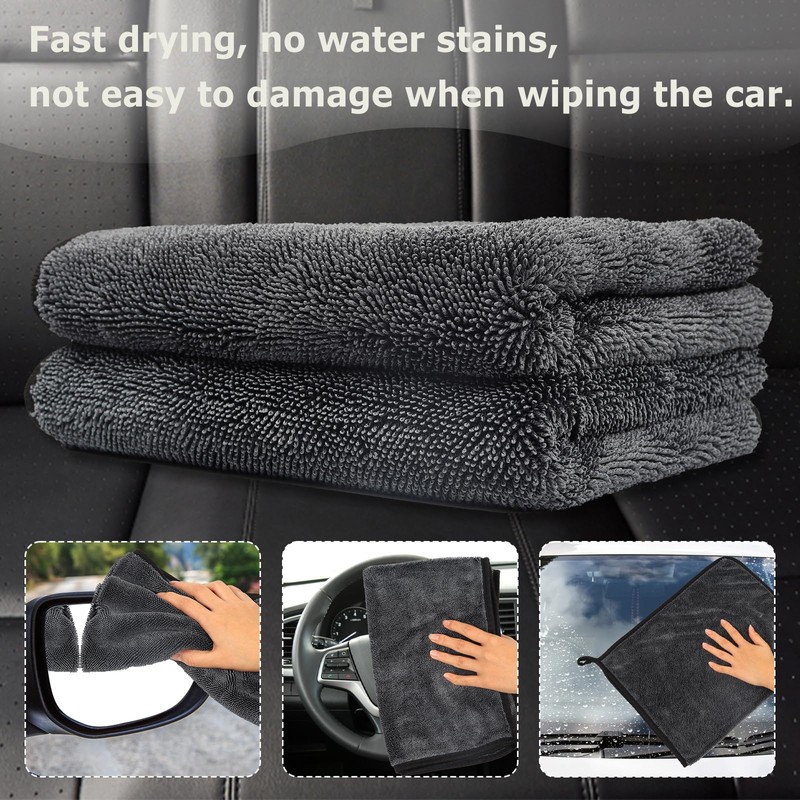 WUFANC Shiny Bath Drying Cloth, Pack of 3, Sweat Quickly