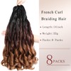 BLUONASI French Curl Braiding Hair Extensions 14 Inch Loose Wave