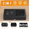 URPOWER 2-in-1 Elevated Slow Feeder Dog Bowls with No-Spill Water