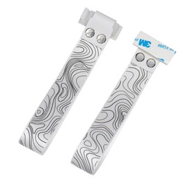 Custom Keyboard Strap ATK68 Mu68 Wooting 60he Keyboard Straps with Adhesive Topographic Pattern Strap for Multiple Mechanical Keyboards (White)