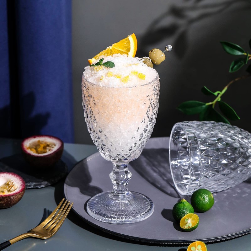 G Iced Tea Goblet Glasses Set of 6 (Clear)