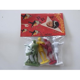 OPO 10 - Set of 4 Emirober The Beatles 8cm Beatlemania 60s Figurines - ref6