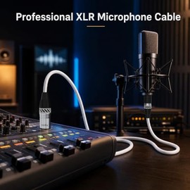 Cable XLR a XLR para exteriores de 20 pies, cable de micrófono macho a hembra, cable de micrófono de cobre puro, LLDPE+PVC doble chaqueta, resistente 
