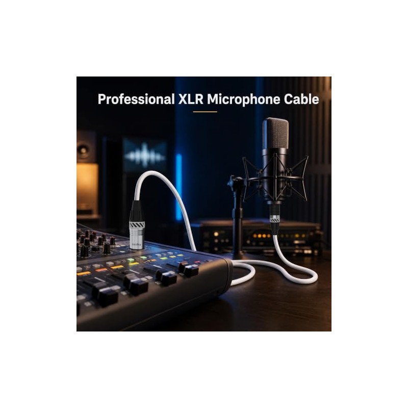 Cable XLR a XLR para exteriores de 20 pies, cable