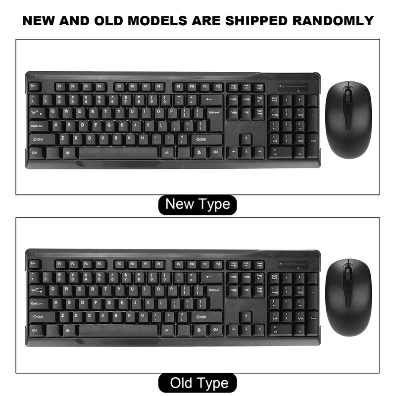 Keyboard Mouse Combo 2.4Ghz Wireless Splashproof Mute Optical Engine Positioning
