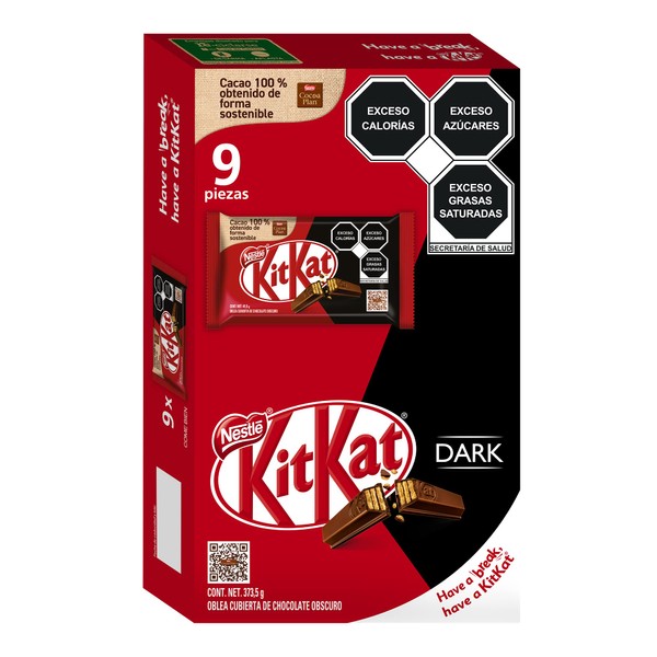 KitKat chocolate obscuro 9 pz de 41.5 gr
