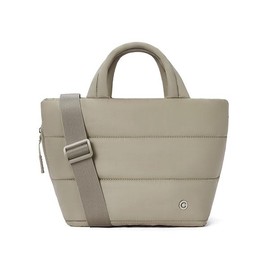 CHOLISS Small Puffer Tote Bag for Women - Quilted Crossbody Bags, Puffy Nylon Satchel Travel Handbags - Women's Crossbody & Shoulder Bag - Color: Grayish Green (Khaki)