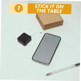 Operitacx 4 Stück Anti-Diebstahl-Pull-Box Draht einziehbare Kabelschlösser Sicherheitskabel mit Schloss Schließe verstellbares Kabelschloss Hochleistungskabelschloss Plastik Schwarz