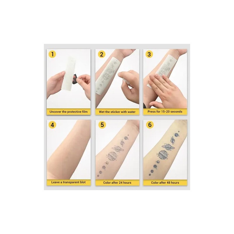 Tatuaje Tech, 2 Hojas De Tatuaje Semipermanente Extra Grande