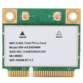 Annadue Wireless WiFi Card, AX200HMW 2.4G/5G Dual Band Wireless Network Card, 2974M WiFi6 Bluetooth 5.2 PCI-E Wireless Card, 802.11 A/B/G/N/AC/AX for Laptop