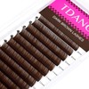 TDANCE Dark Brown Lash Extensions Colored Lash Extensions 0.03/0.05/0.07/0.1/0.15mm C/CC/D/DD/J/B/L