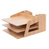MobileVision Bamboo Paper Tray Office Organizer for Files, Documents, Letter