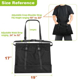 Cosmos Garden Harvest Apron - Canvas Gardening Apron with Quick Release Pouch & 2 Side Pockets