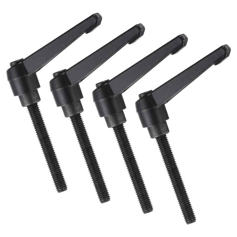 sourcing map 4pcs Clamping Lever Handles, M8 x 60mm Black