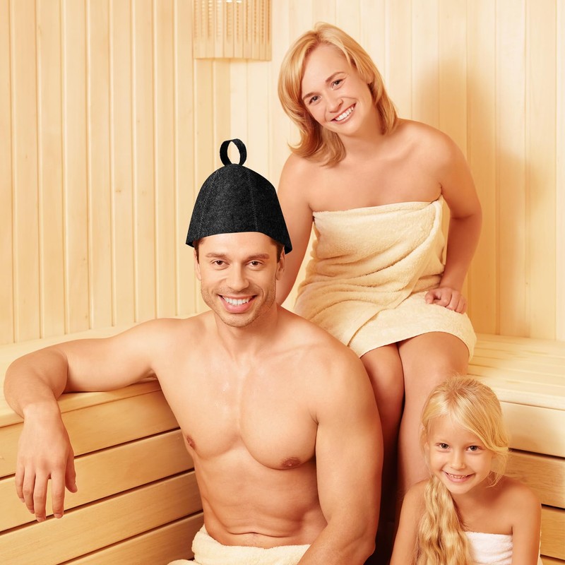 Pack of 2 Sauna Hat, Felt Men's Hat, Sauna Hat,