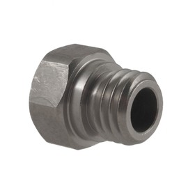 Micro Swiss MK10 Plated Wear Resistant Nozzle for PTFE lined Hotend M7 Threads 1.75 mm, 0.4mm (Flash Forge/Dremel/Wanhao), Bright Nickel