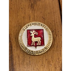 POCTOB Coat Of Arms Rostov Russia The Old City Founded 868 AD Reindeer Pin 7/8”
