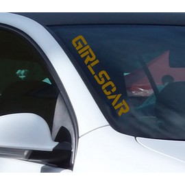 MP Produkt Lettering Girlscar Sticker for Windscreen Rear Window Car Vehicle Decor Windscreen Sticker (Gold)