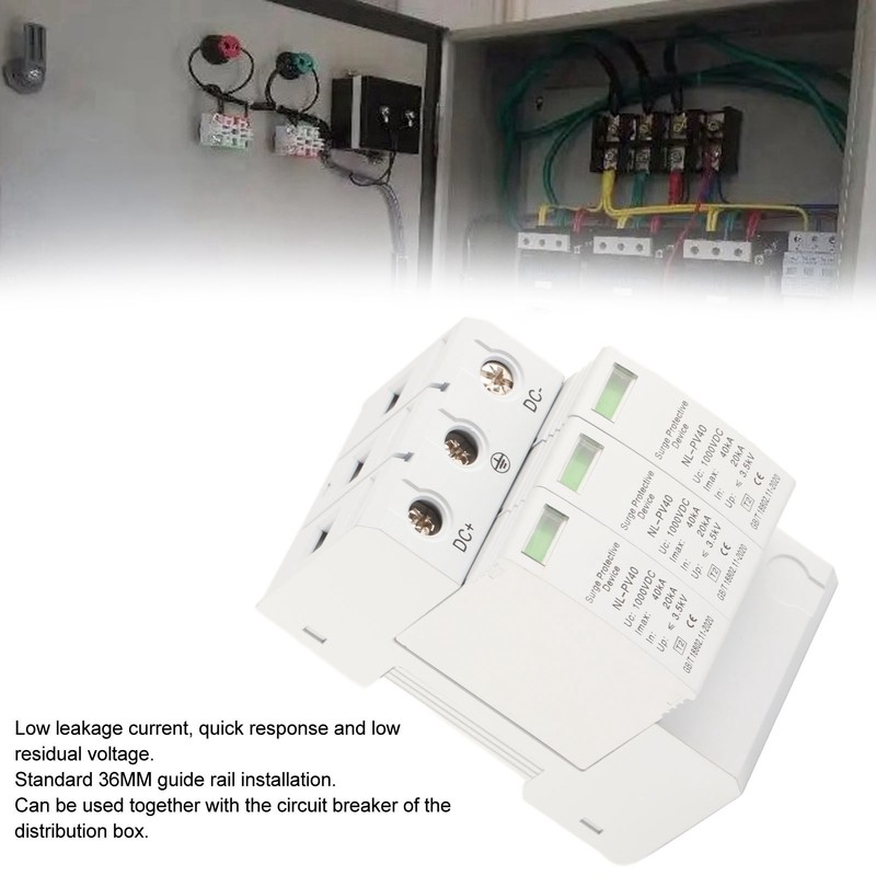Surge Protective Device 20‑40KA 3P 1000V Photovoltaic PV Voltage Protection