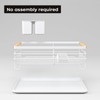 jouzevic Dish Racks for Kitchen Counter: Wooden Handles, Thickened Metal,