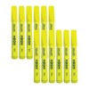 DOLLAR Neon HL5 Highlighter Pens, YELLOW, Pack of 12, Chisel