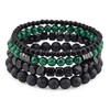 4Pcs Bracelet 6mm Natural Stretch Adjustable Beaded Bracelets for Men