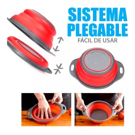 OEM 2 Escurridores Colador Plegable Cesta Fruta Verdura Cocina
