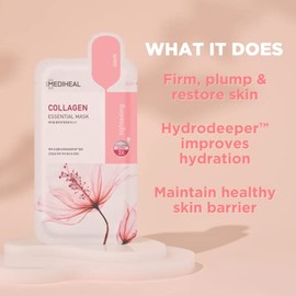 Mediheal Oficial [CoreaS No 1 Sheet Mask] - Colgeno Esencial Lifting  Reafirmante Mascarilla (30 Count) Conjunto De Regalo De Mascarilla Coreana      