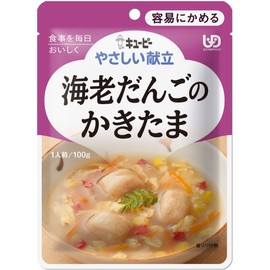 Kewpie Gentle Menu, Shrimp Dango Kitama, Retort, 3.5 oz (100 g), 6 Bags, Section 1, Easy to Chew, Side Dishes, Nursing Food, Soft Food