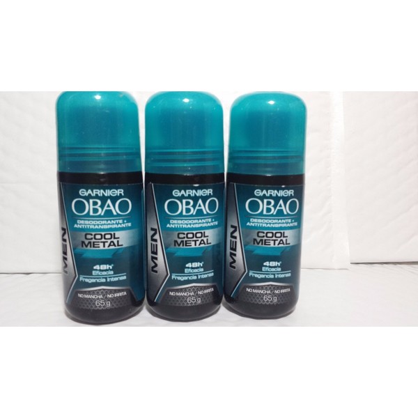 OBAO 3 PK OBAO COOL METAL ANTIPERSPIRANT FOR MEN MADE IN MEXICO    NEW NEW