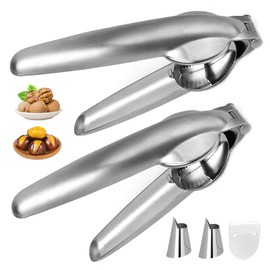 Stainless Steel Chestnut Clip, 2 Pieces Chestnut Opener, Stainless Steel Chestnut Cutter, Chestnut Sheller, Chestnut Cutter, Chestnut Clip, Chestnut Tongs, for Walnuts, Chestnuts, Nuts