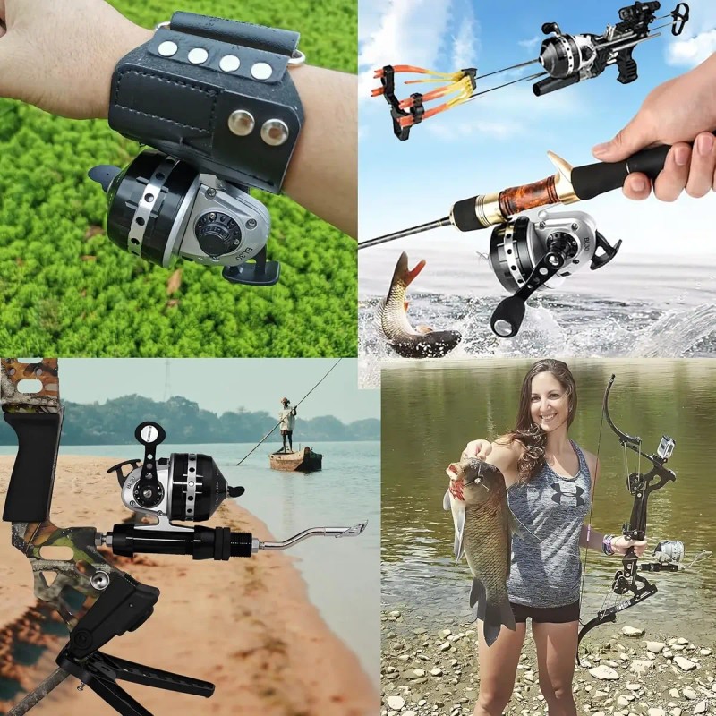 Carrete De Pesca Con Arco Spincast, Acero Inoxidable