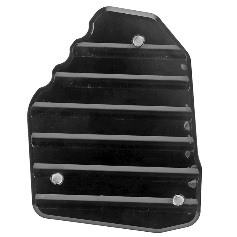 Black Motorcycle Kickstand Extension Plate Aluminium Alloy Side Stand Enlarger