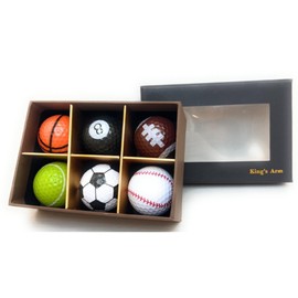 King's Arm Golf Balls Set of 6 Funny Unique Present Gift Prize (Sports Balls)