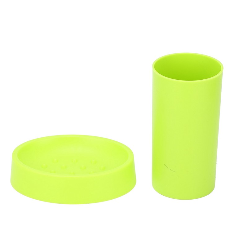 6Pcs Bathroom Accessory Set Bin Soap Dish Dispenser Tumbler Toothbrush