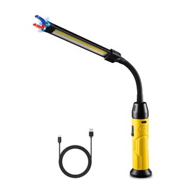 Napatyre Magnetic LED Work Light Rechargeable,1000LM Flexible Gooseneck Magnetic Flashlight with Top & Base Magnets, Portable Mechanic Light for Auto Repair, Work Bench, Inspection, Emergency