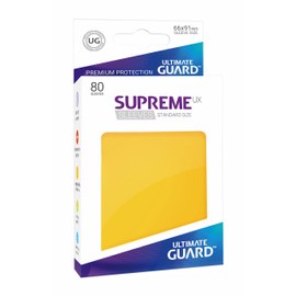 Ultimate Guard Supreme UX Card Sleeves (80 Piece), Yellow, Standard Size