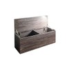 Klair Living Dean Farmhouse Wood Storage Bench in Rustic Gray