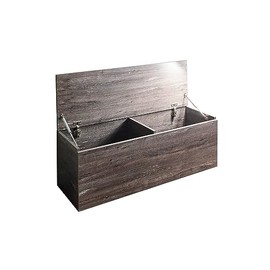 Klair Living Dean Farmhouse Wood Storage Bench in Rustic Gray