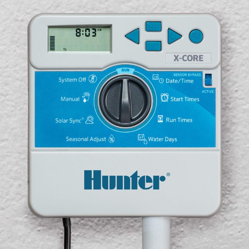Hunter Sprinkler XC400I X-Core 4-Station Indoor Irrigation Controller, Small, Gray