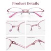 LUFF Folding Reading Glasses for Women HD Anti Blue Light