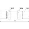 RIEGLER 159226-GSV8SST Straight Bulkhead Fitting, Pipe Outer Diameter 8 mm,
